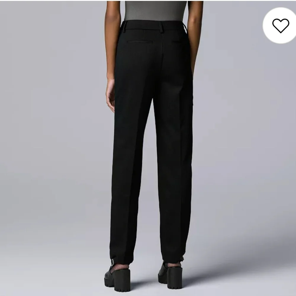 Simply Vera Vera Wang Women's High-Rise Slim Straight Stretch Dress Pants - Picture 2 of 9